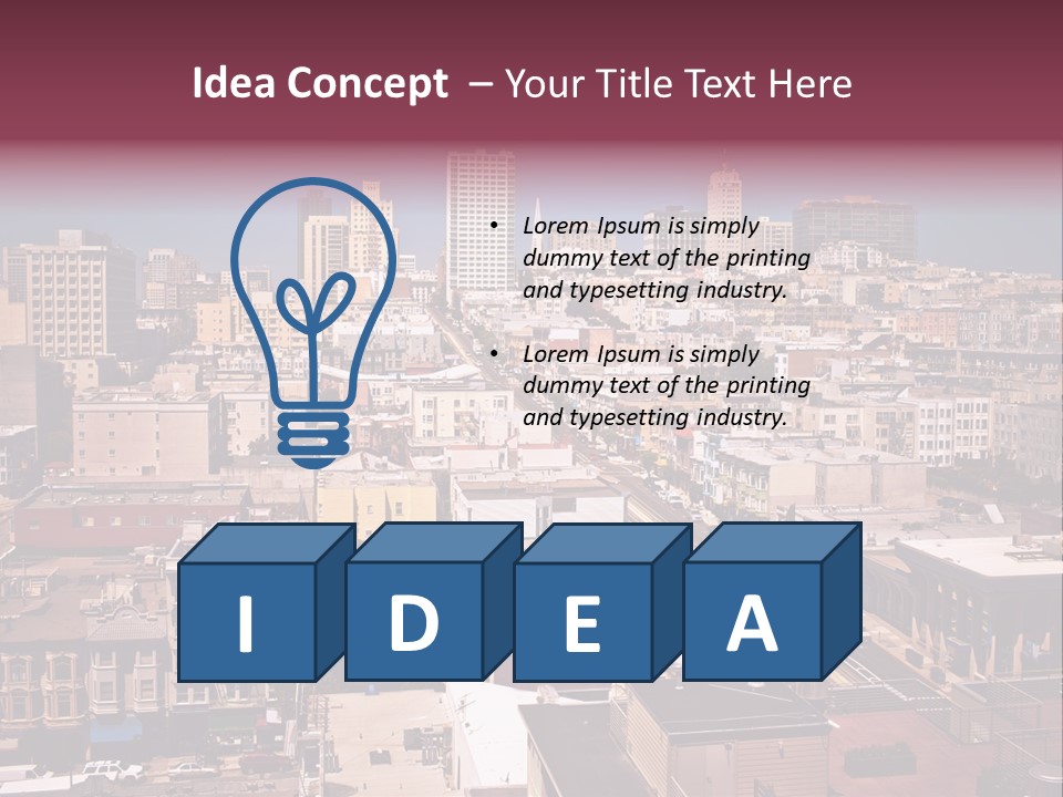 California Skyscraper Panorama PowerPoint Template