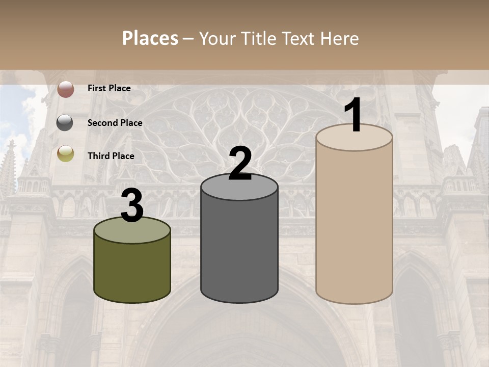 Gothic Facade Golden PowerPoint Template