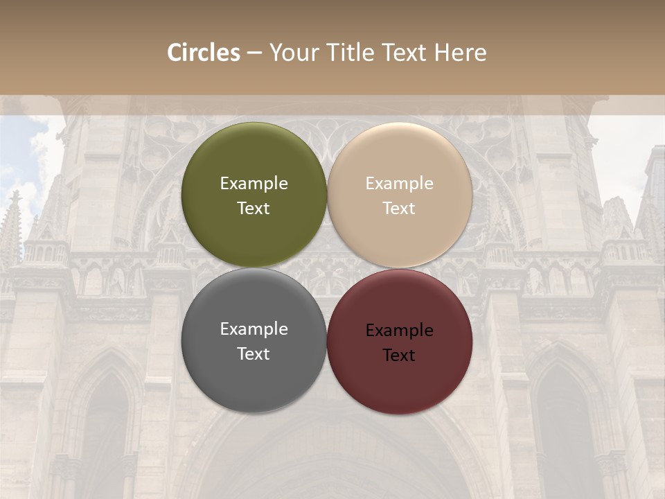 Gothic Facade Golden PowerPoint Template