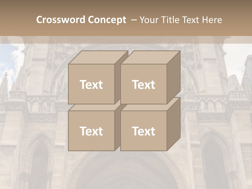 Gothic Facade Golden PowerPoint Template