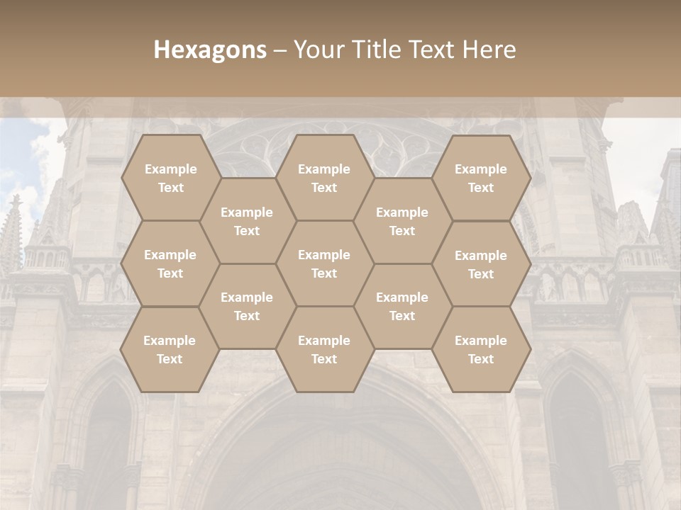 Gothic Facade Golden PowerPoint Template