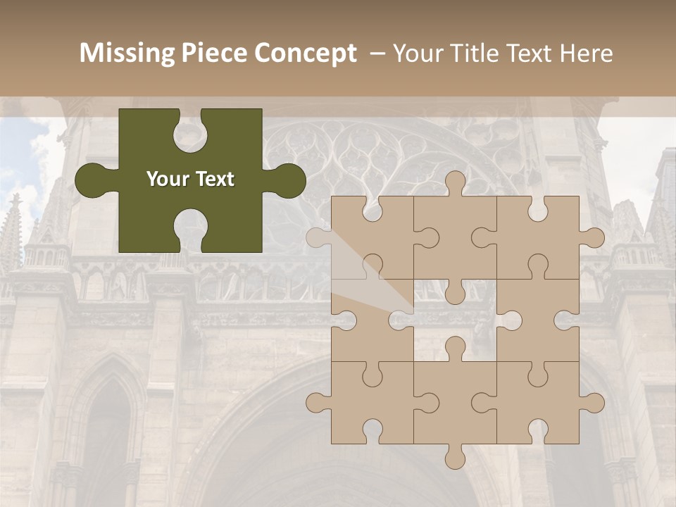 Gothic Facade Golden PowerPoint Template