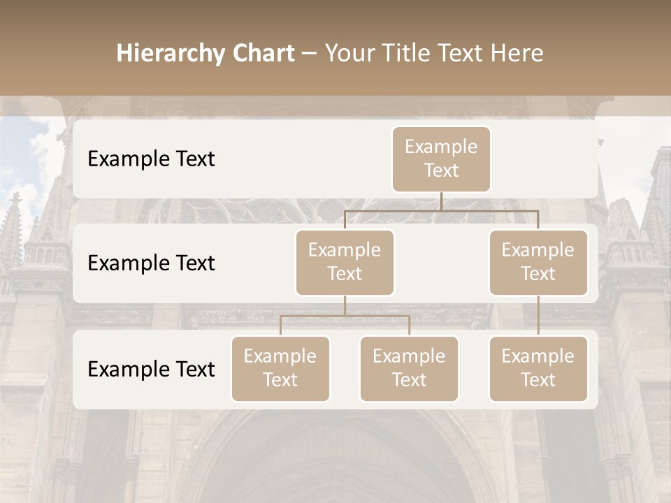 Gothic Facade Golden PowerPoint Template