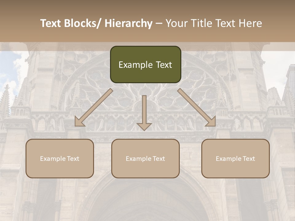 Gothic Facade Golden PowerPoint Template