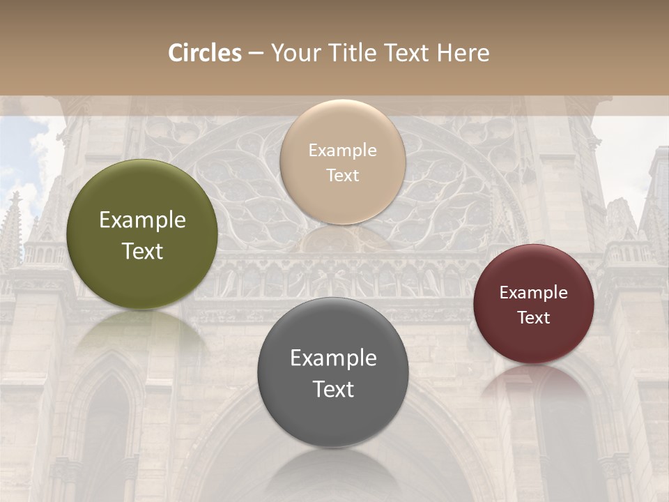 Gothic Facade Golden PowerPoint Template