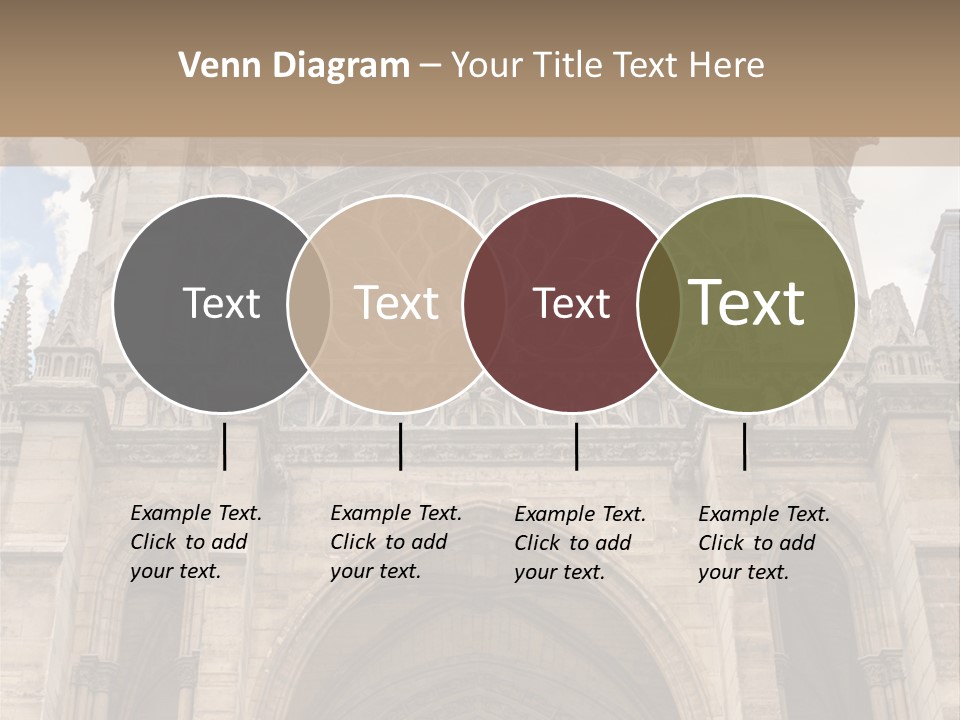 Gothic Facade Golden PowerPoint Template