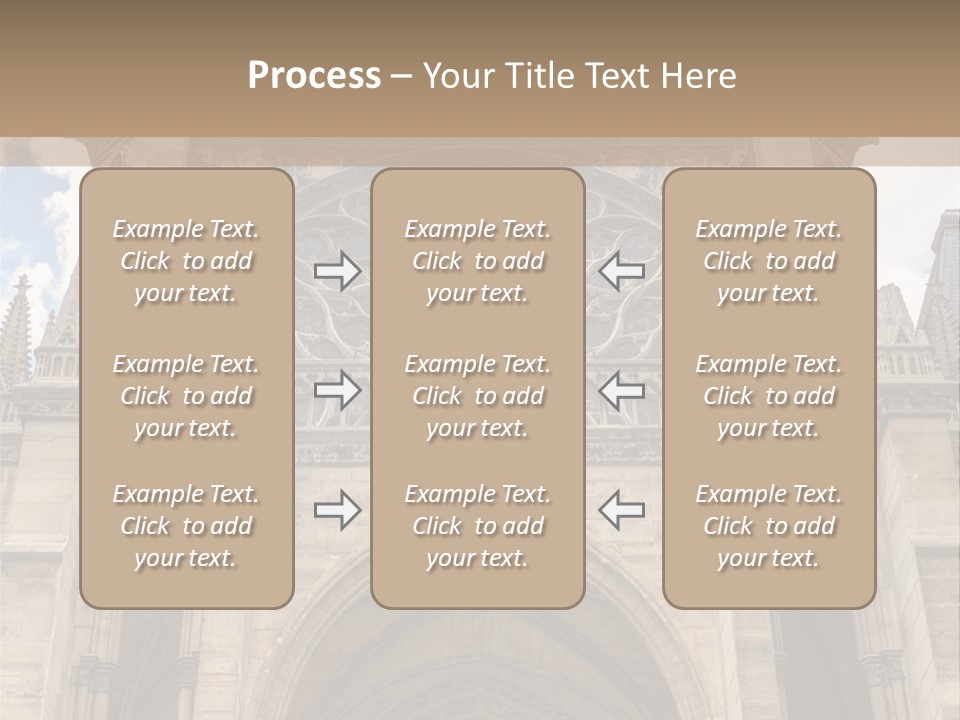Gothic Facade Golden PowerPoint Template