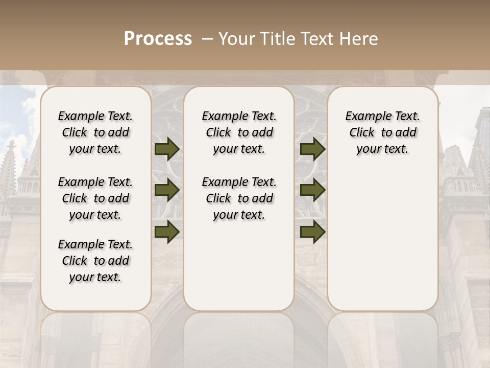 Gothic Facade Golden PowerPoint Template