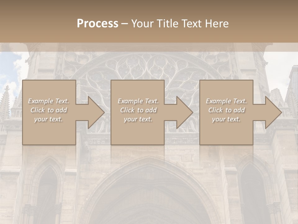 Gothic Facade Golden PowerPoint Template