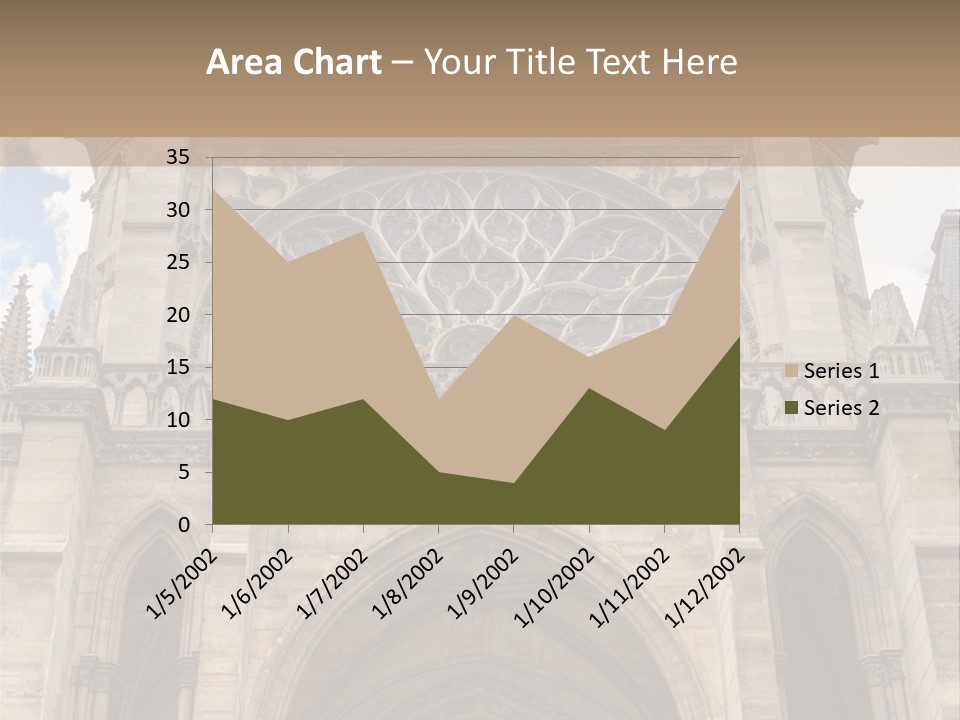 Gothic Facade Golden PowerPoint Template