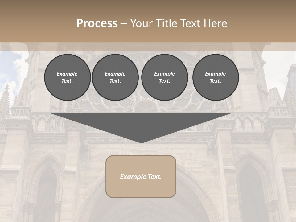 Gothic Facade Golden PowerPoint Template