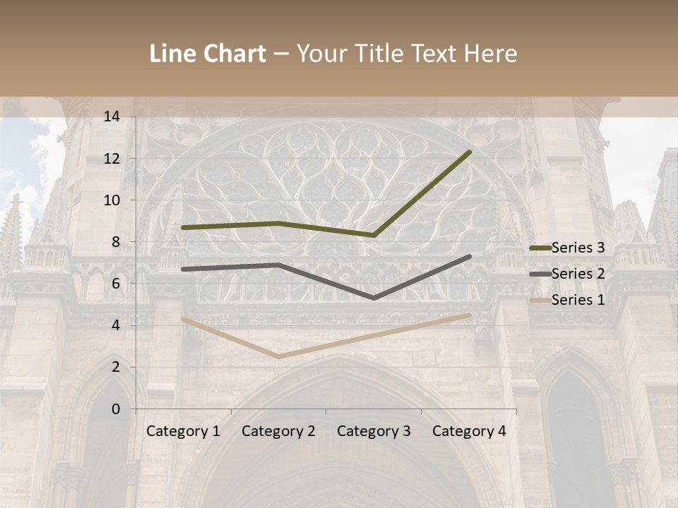 Gothic Facade Golden PowerPoint Template