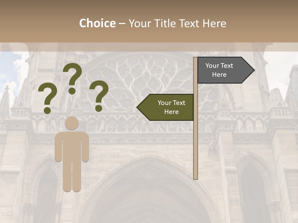 Gothic Facade Golden PowerPoint Template