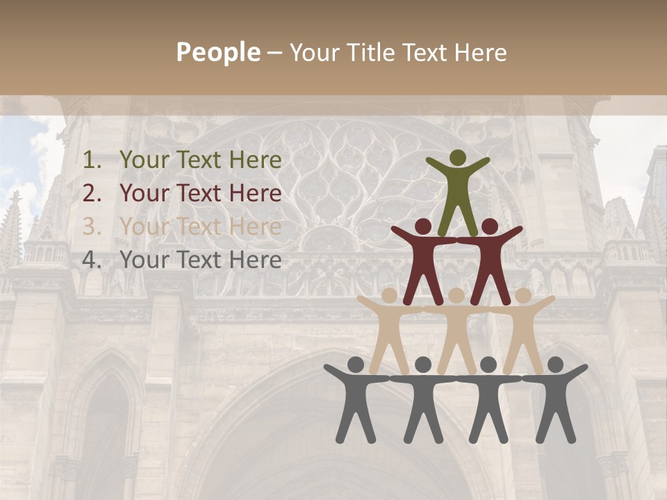 Gothic Facade Golden PowerPoint Template