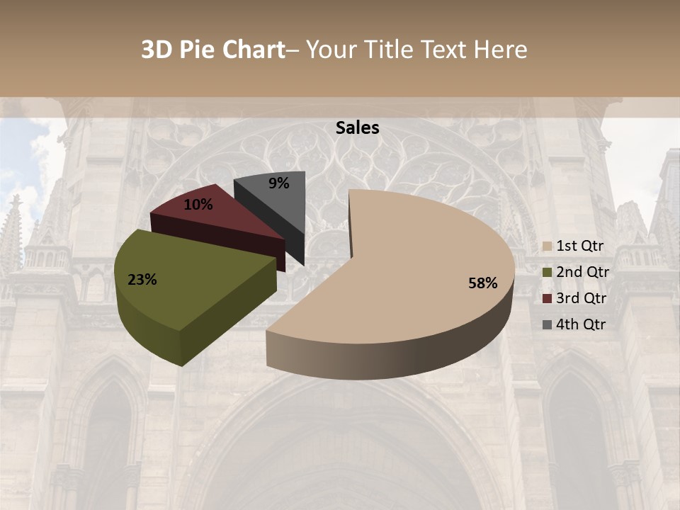 Gothic Facade Golden PowerPoint Template