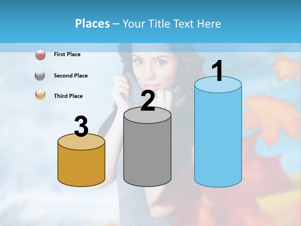 Woman Girl Optimistic PowerPoint Template