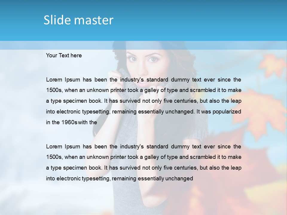 Woman Girl Optimistic PowerPoint Template