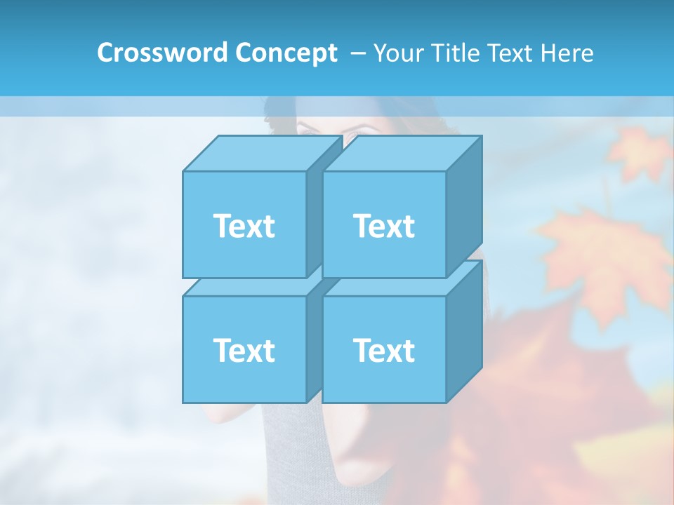 Woman Girl Optimistic PowerPoint Template