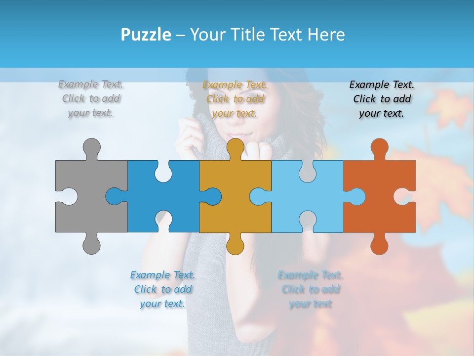 Woman Girl Optimistic PowerPoint Template