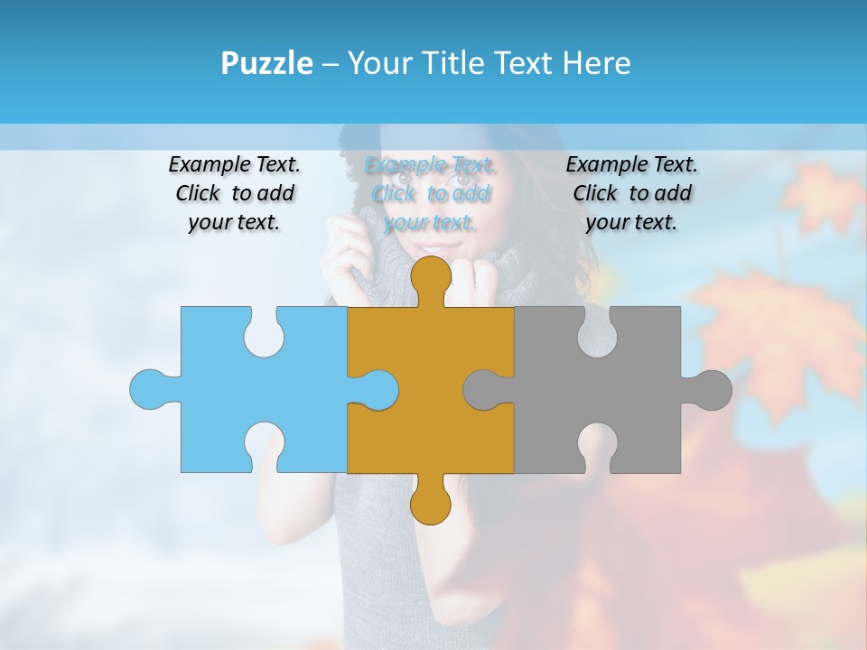 Woman Girl Optimistic PowerPoint Template