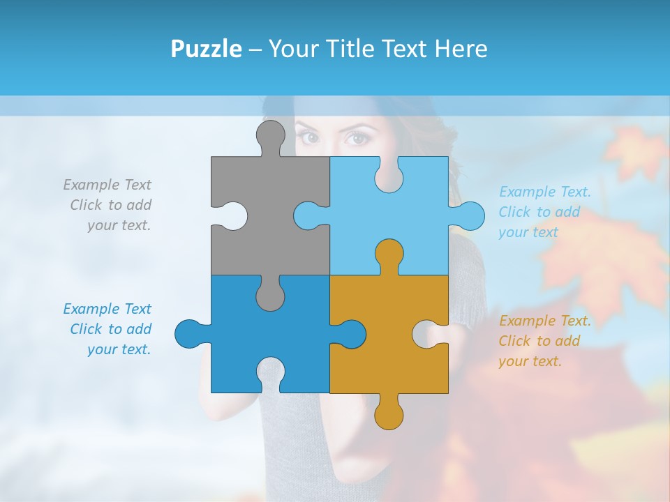 Woman Girl Optimistic PowerPoint Template