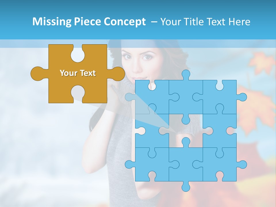 Woman Girl Optimistic PowerPoint Template