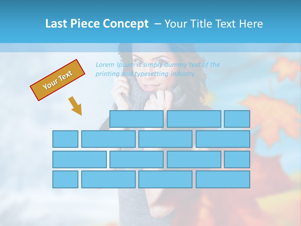 Woman Girl Optimistic PowerPoint Template