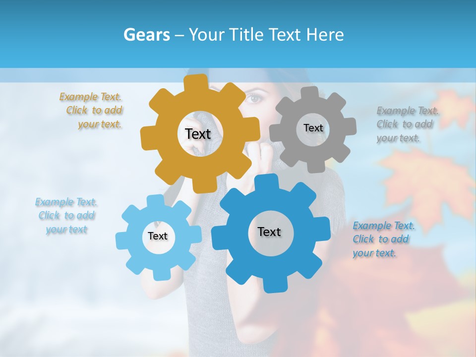 Woman Girl Optimistic PowerPoint Template