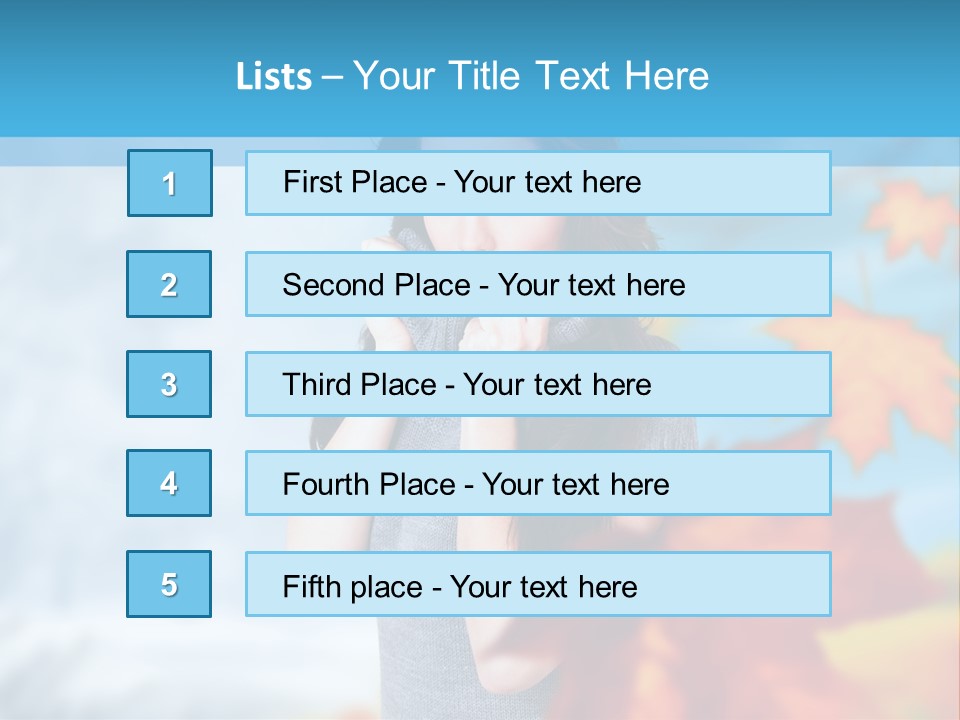 Woman Girl Optimistic PowerPoint Template
