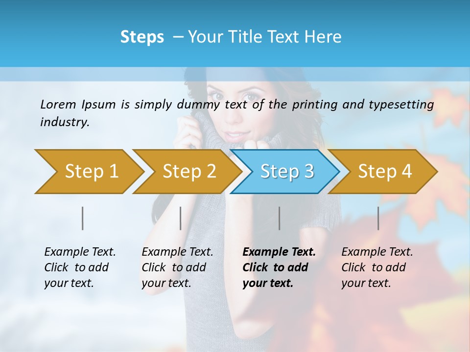 Woman Girl Optimistic PowerPoint Template