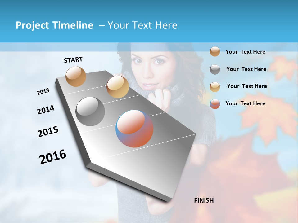 Woman Girl Optimistic PowerPoint Template