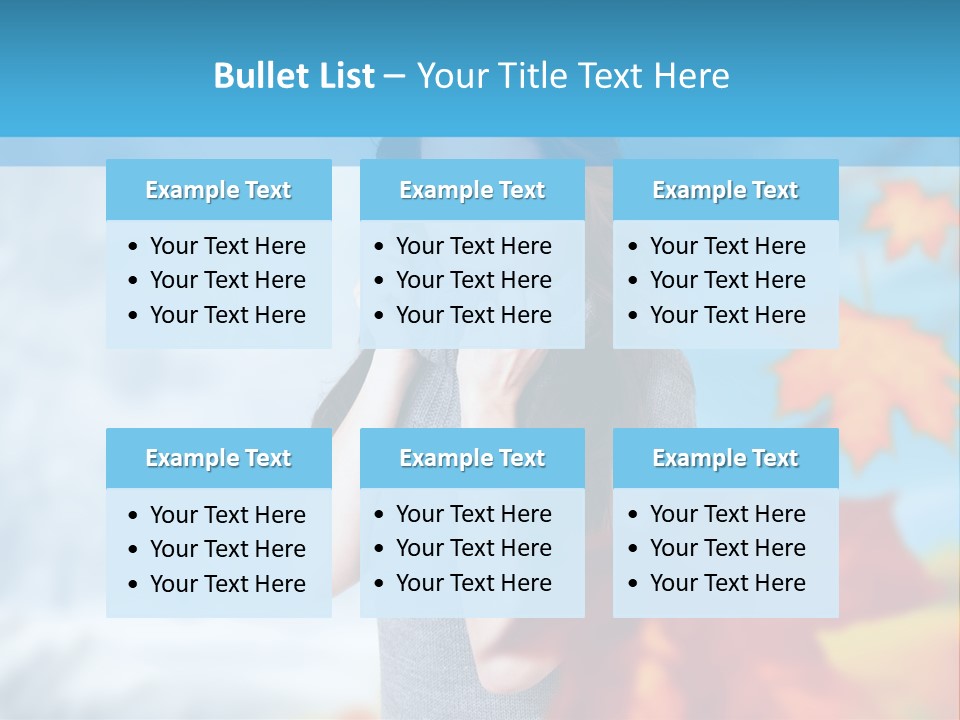 Woman Girl Optimistic PowerPoint Template