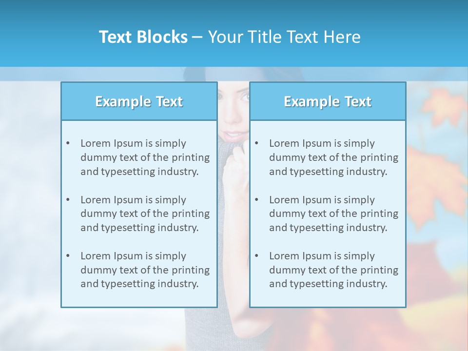 Woman Girl Optimistic PowerPoint Template
