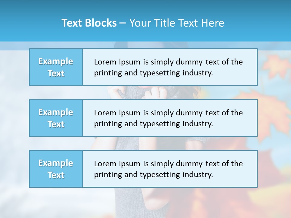 Woman Girl Optimistic PowerPoint Template