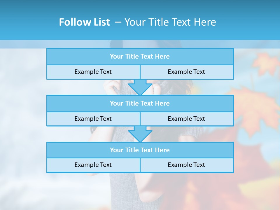 Woman Girl Optimistic PowerPoint Template