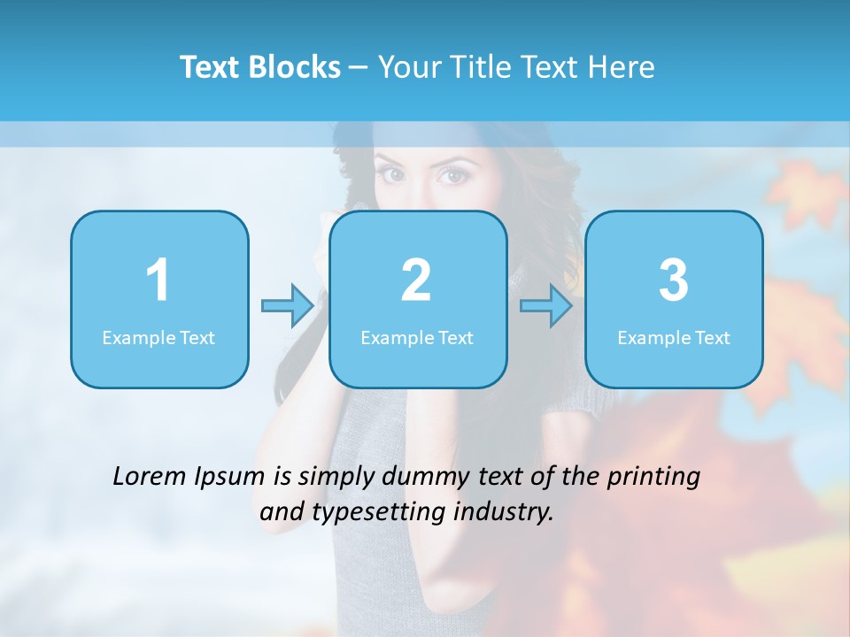 Woman Girl Optimistic PowerPoint Template