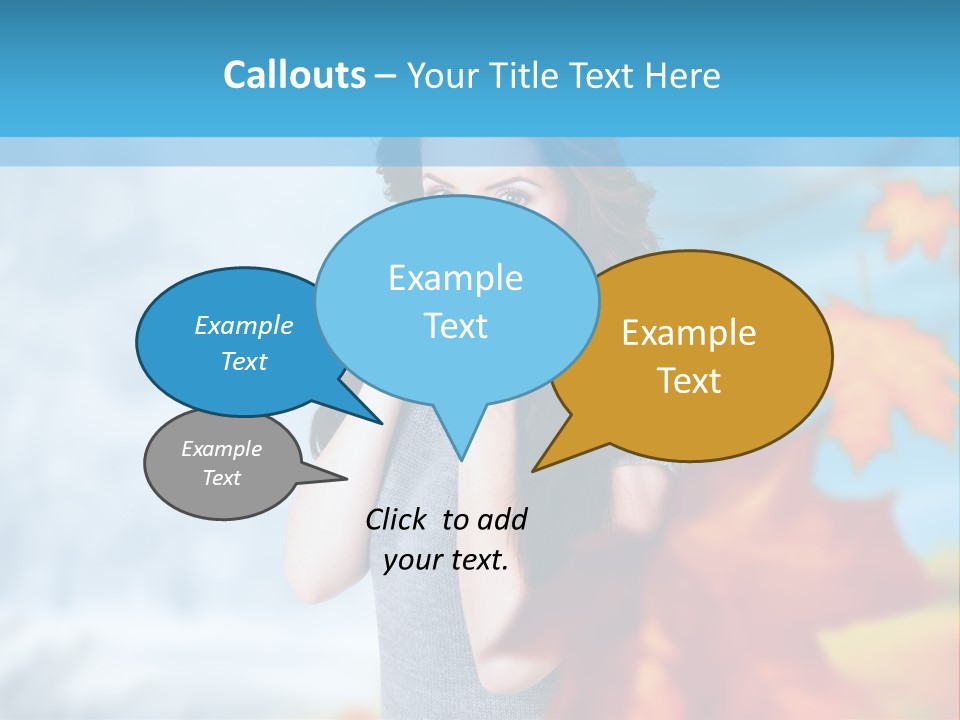 Woman Girl Optimistic PowerPoint Template