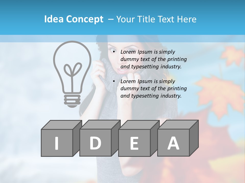 Woman Girl Optimistic PowerPoint Template