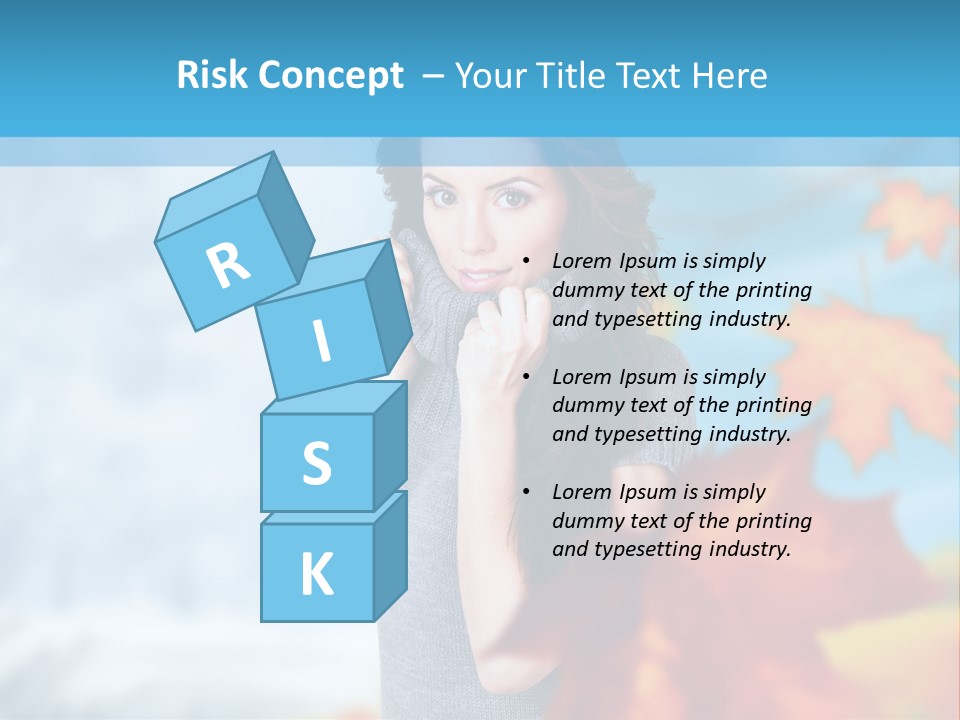 Woman Girl Optimistic PowerPoint Template