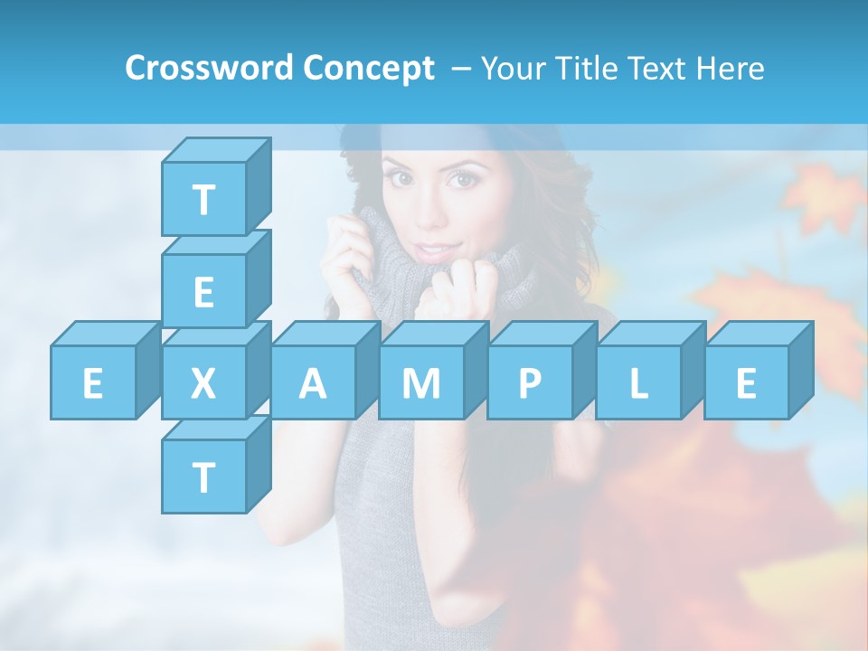 Woman Girl Optimistic PowerPoint Template