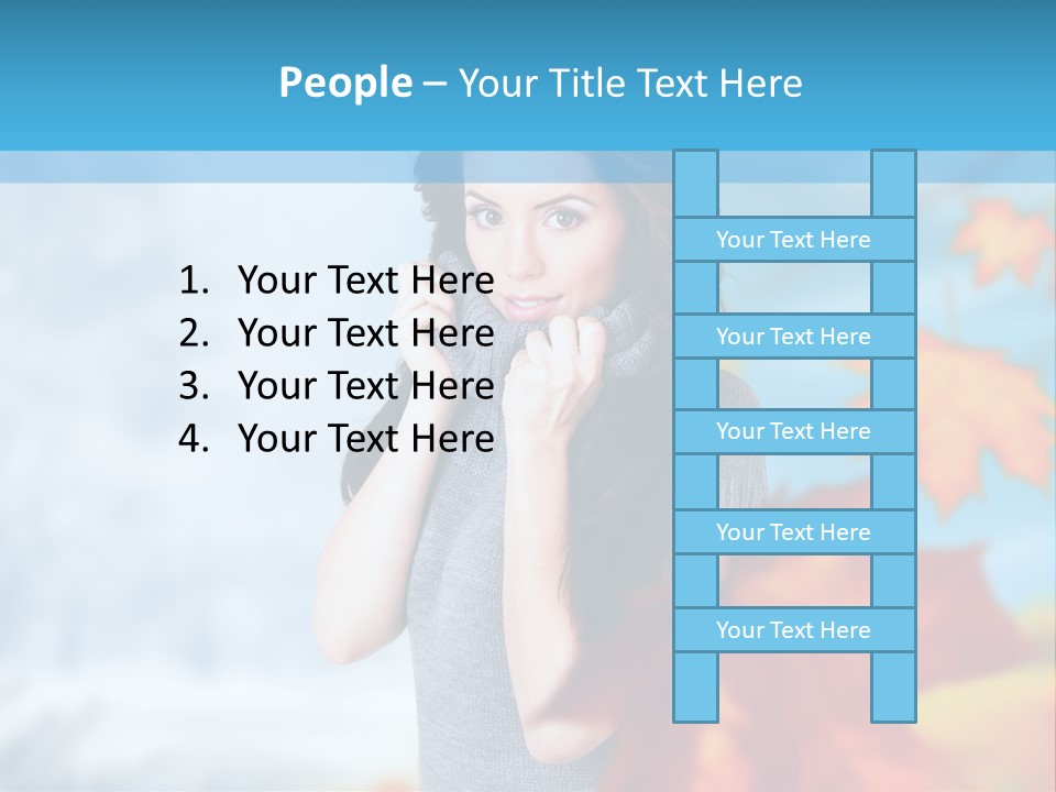Woman Girl Optimistic PowerPoint Template