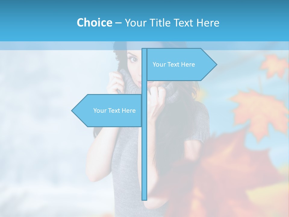 Woman Girl Optimistic PowerPoint Template