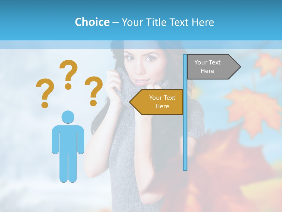 Woman Girl Optimistic PowerPoint Template