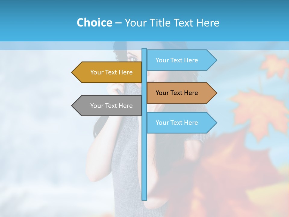 Woman Girl Optimistic PowerPoint Template