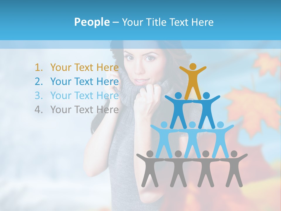 Woman Girl Optimistic PowerPoint Template