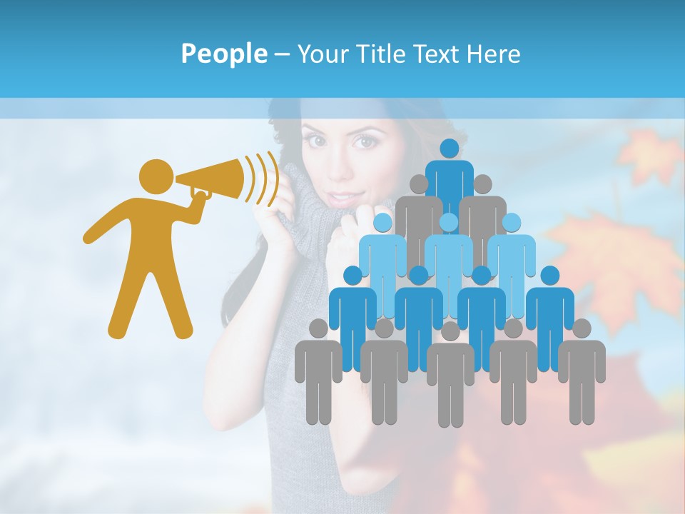 Woman Girl Optimistic PowerPoint Template