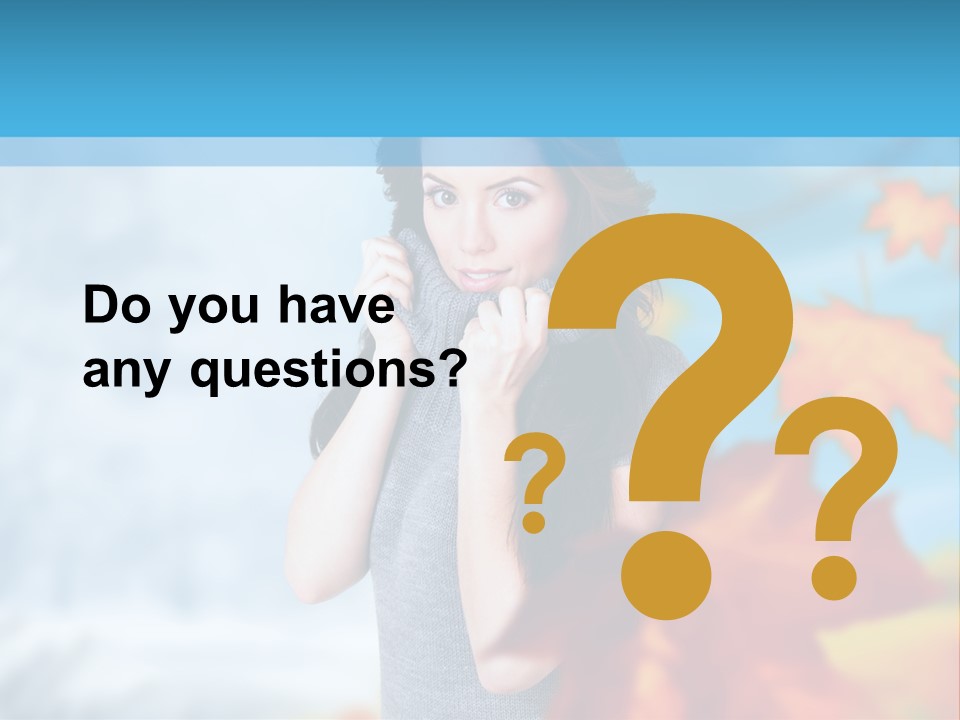 Woman Girl Optimistic PowerPoint Template