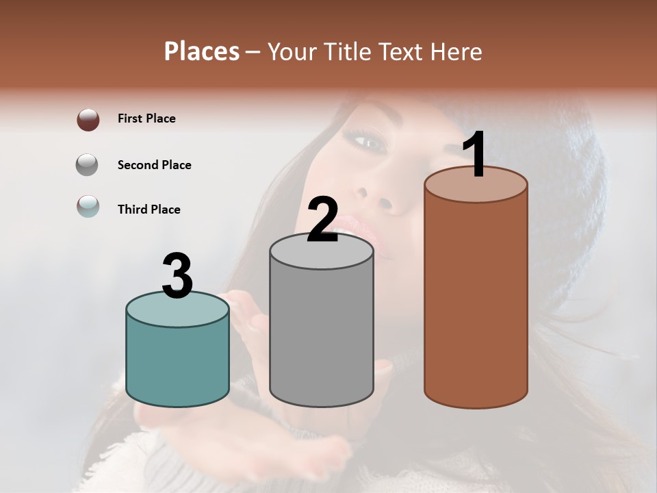 Smiling Winter Person PowerPoint Template