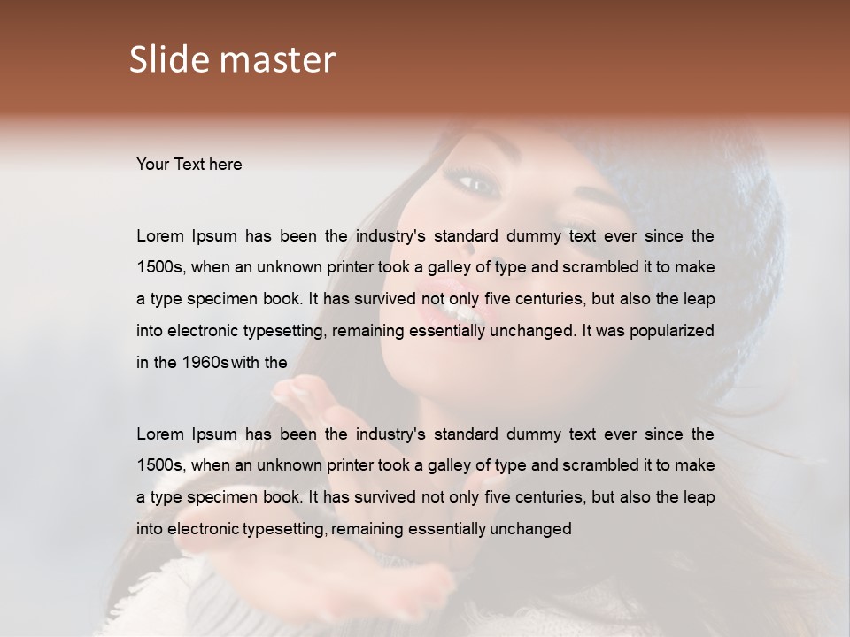 Smiling Winter Person PowerPoint Template