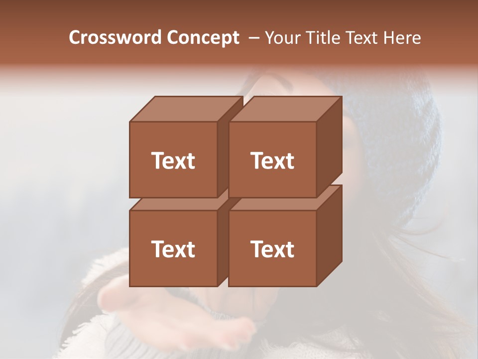 Smiling Winter Person PowerPoint Template